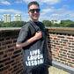 LIVE, LAUGH, LESBIAN TOTE BAG