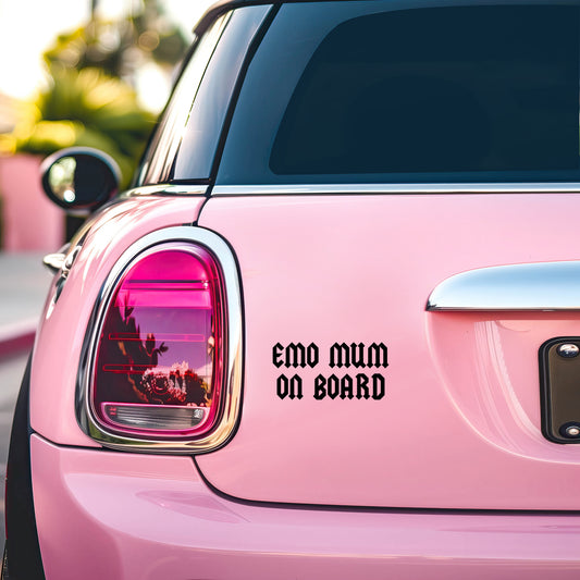 EMO MUM ON BOARD CAR DECAL STICKER