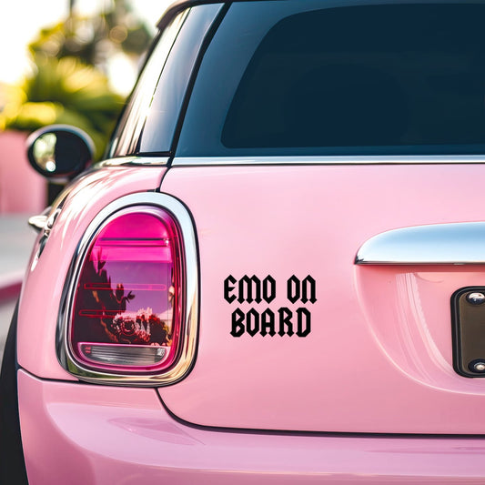 EMO GIRL ON BOARD CAR DECAL STICKER