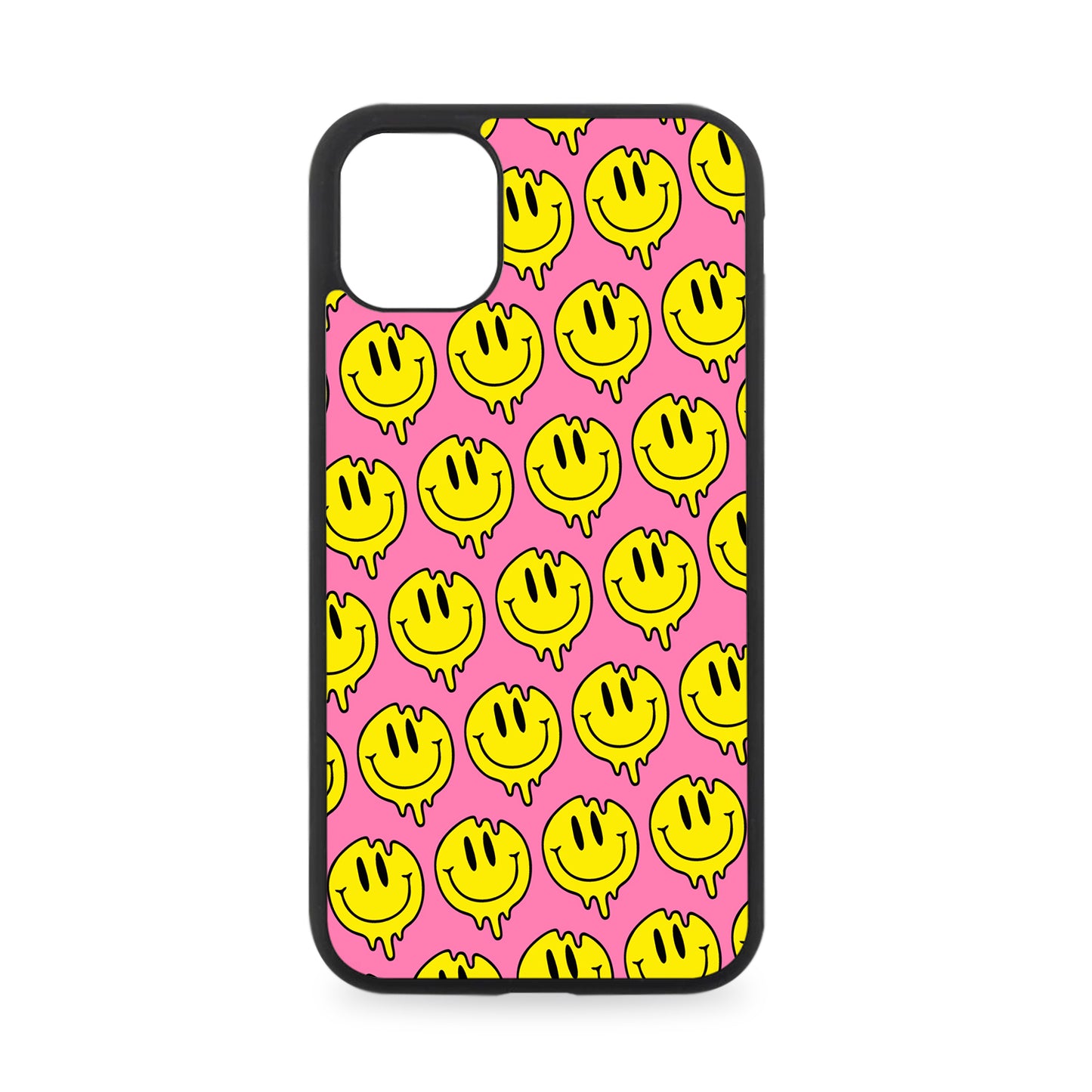 YELLOW SMILEY RUBBER PHONE CASE