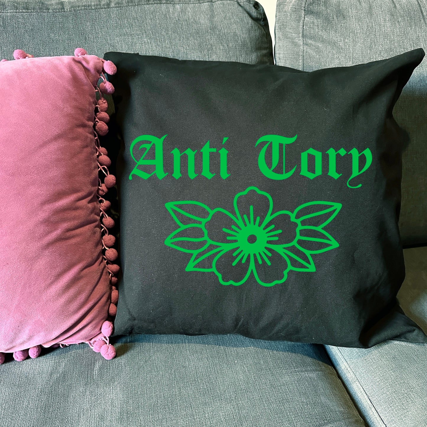 ANTI TORY FLOWER CUSHION COVER