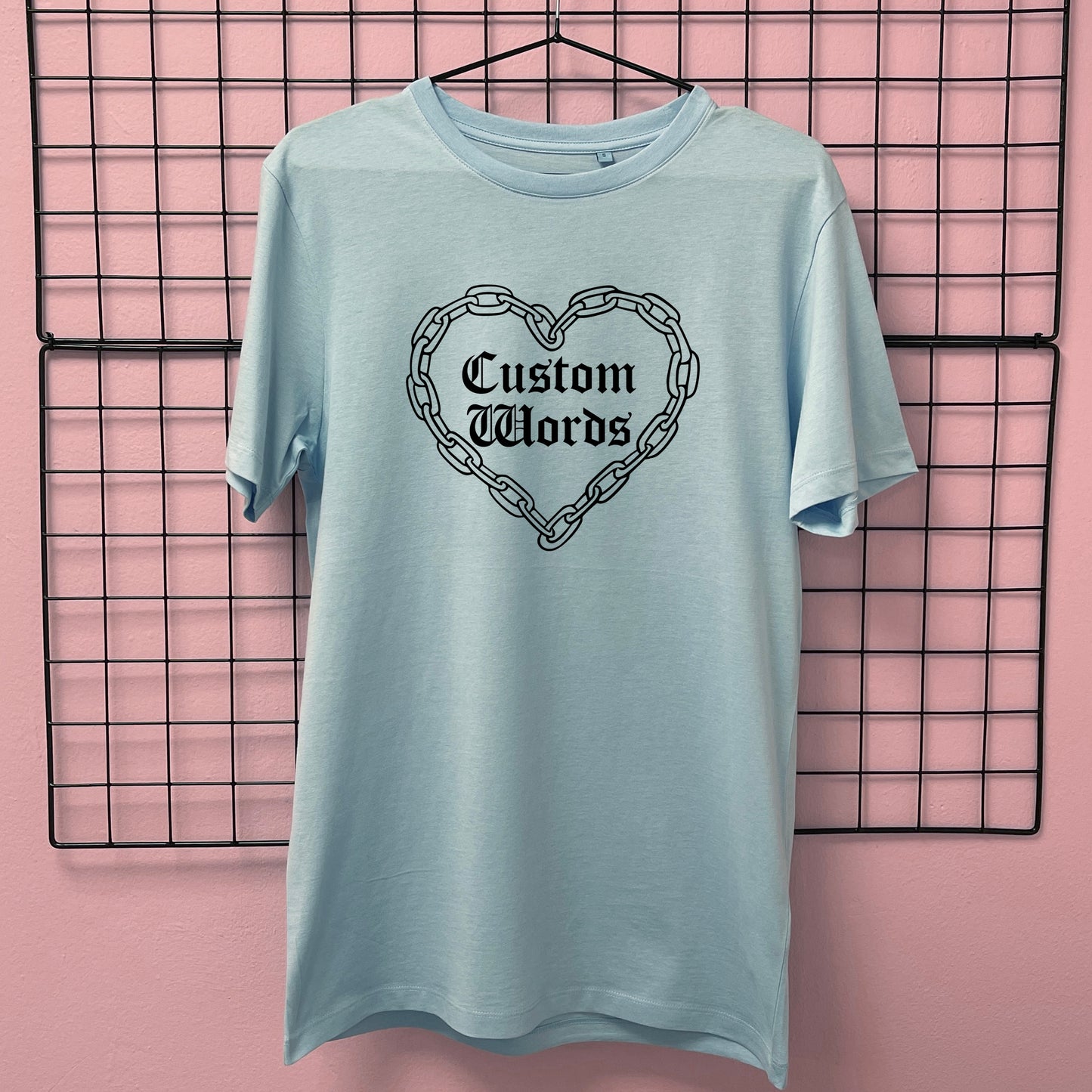 CUSTOM CHAIN HEART T-SHIRT