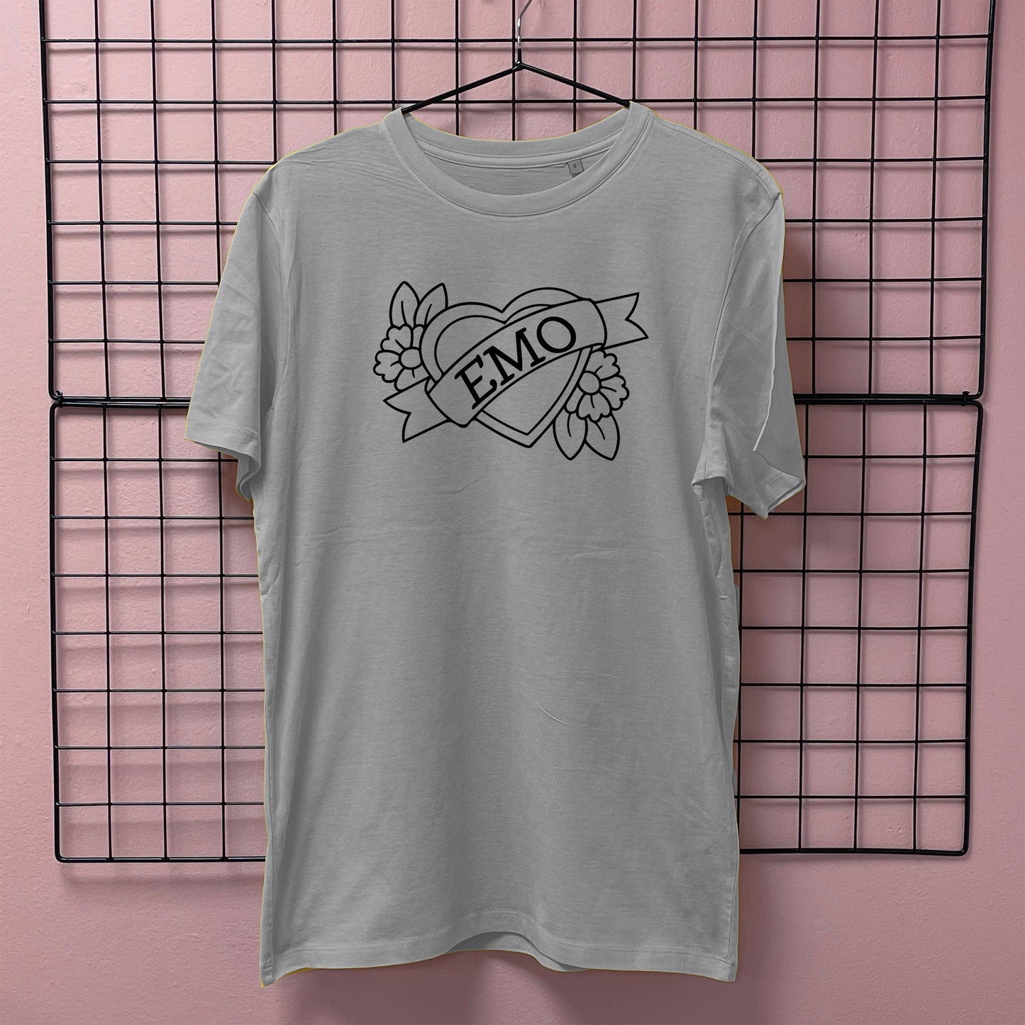 EMO HEART FLOWERS T-SHIRT