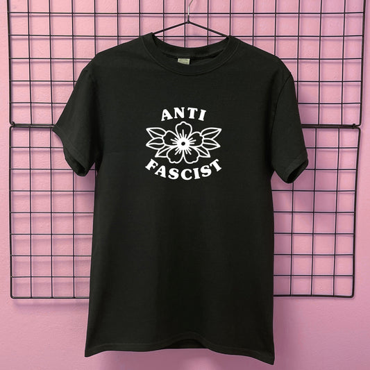 ANTI FASCIST FLOWER T-SHIRT