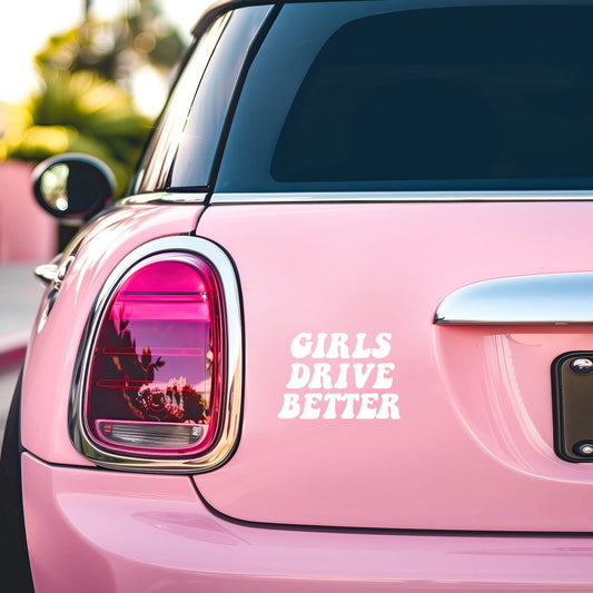 GIRLS DRIVE BETTER CAR DECAL STICKER