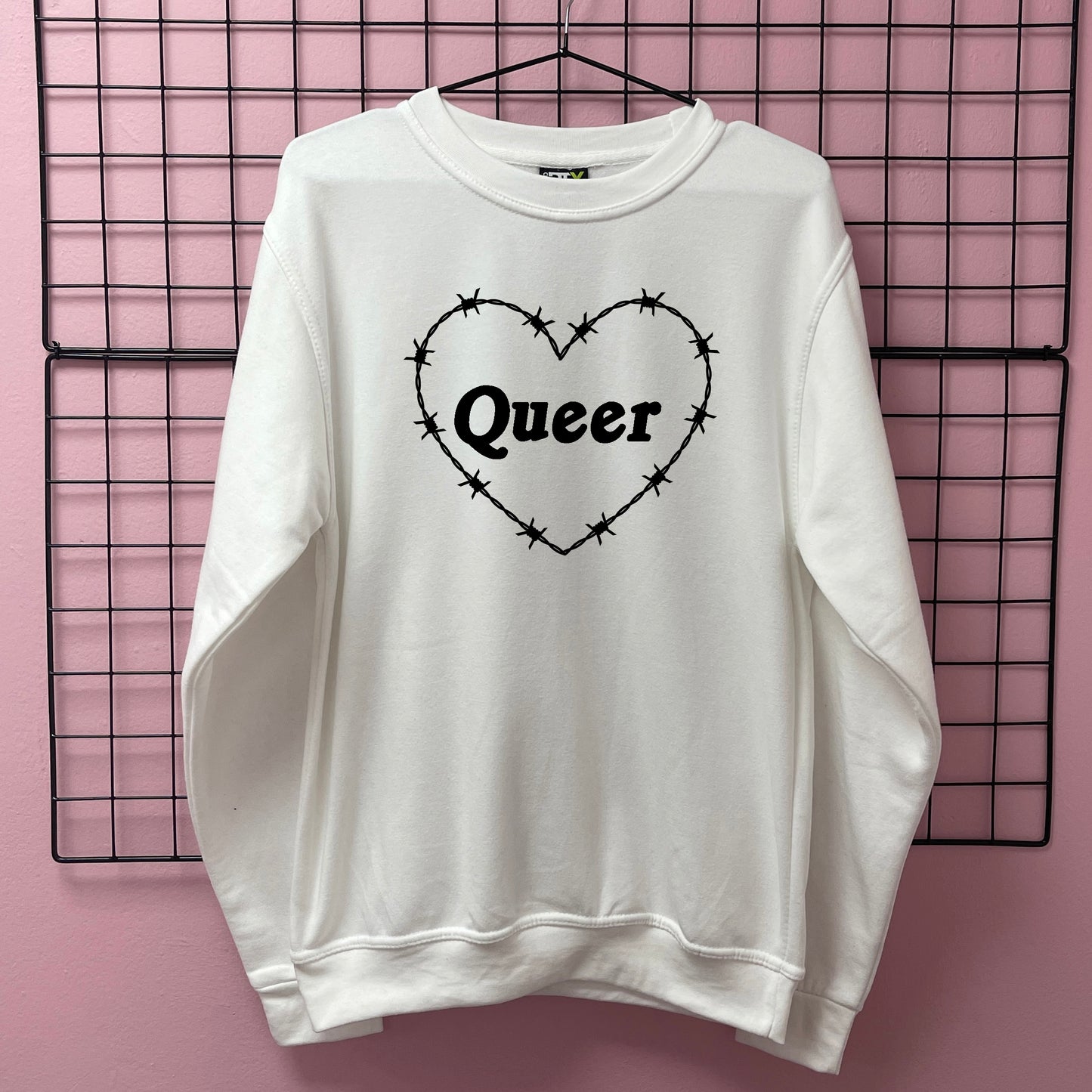 QUEER BARBED HEART SWEATSHIRT