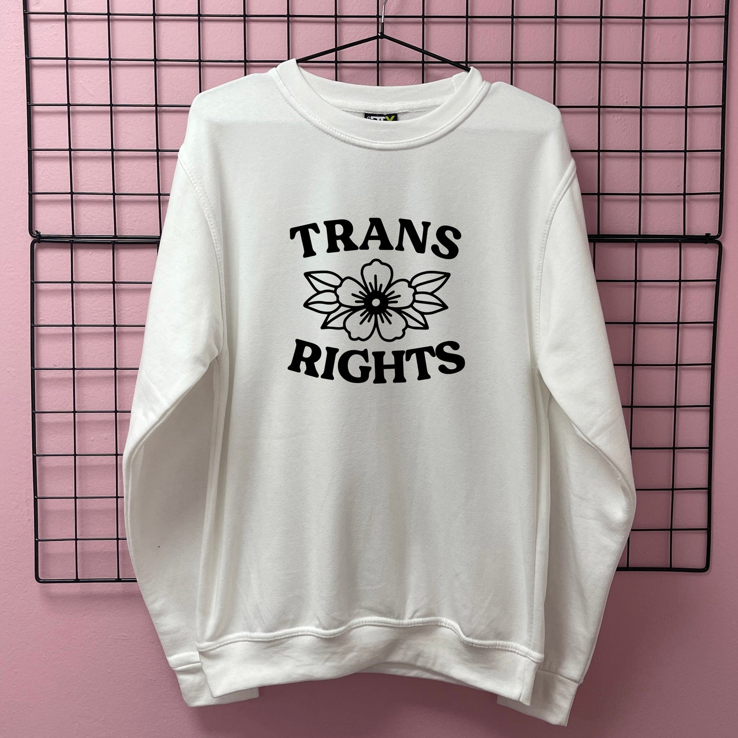 TRANS RIGHTS FLOWER SWEATSHIRT