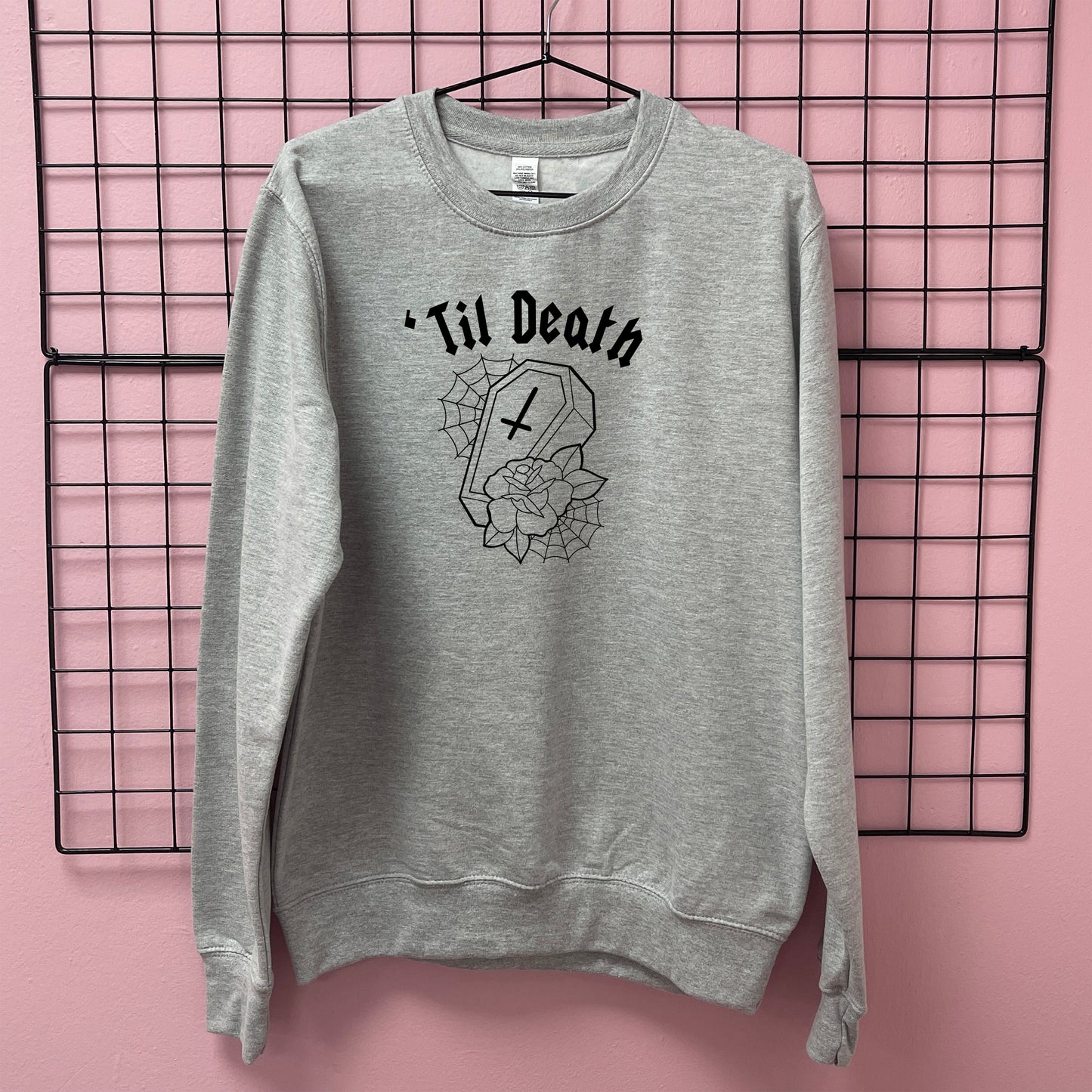 TIL DEATH COFFIN SWEATSHIRT