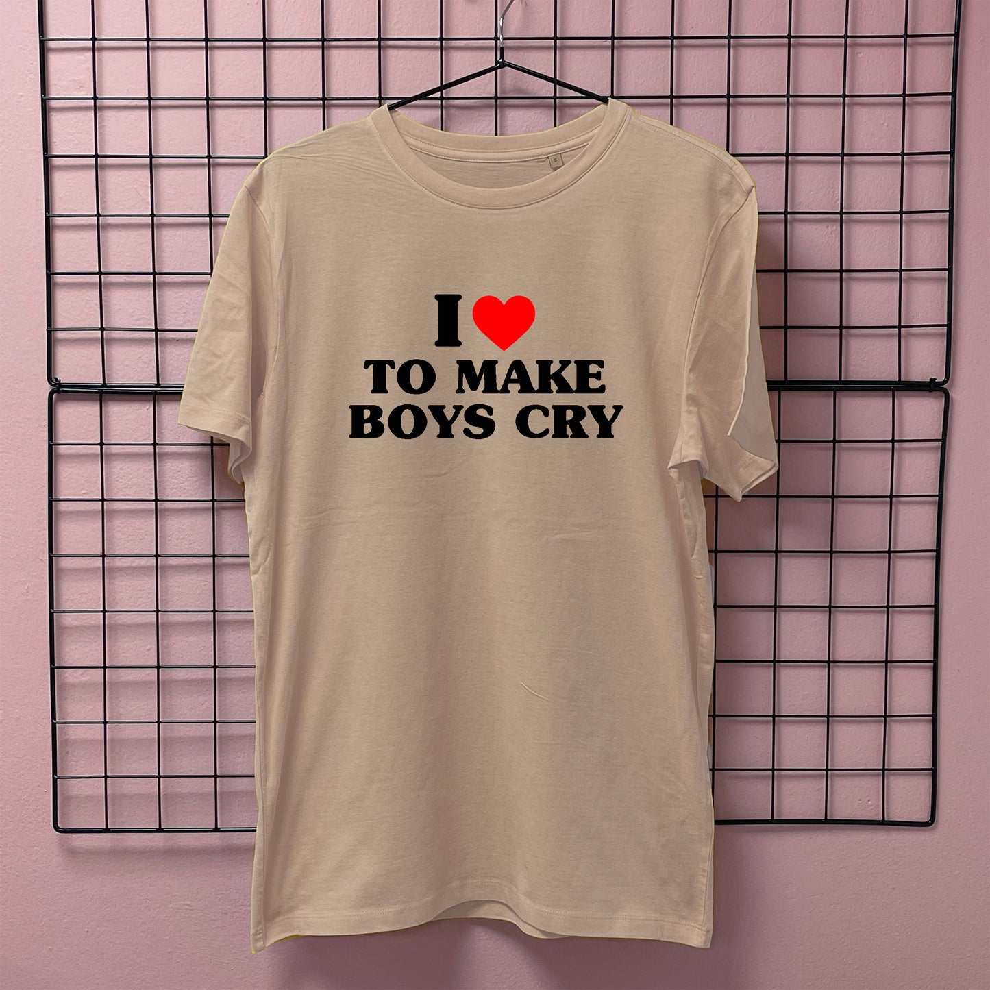 I LOVE TO MAKE BOYS CRY HEART T-SHIRT