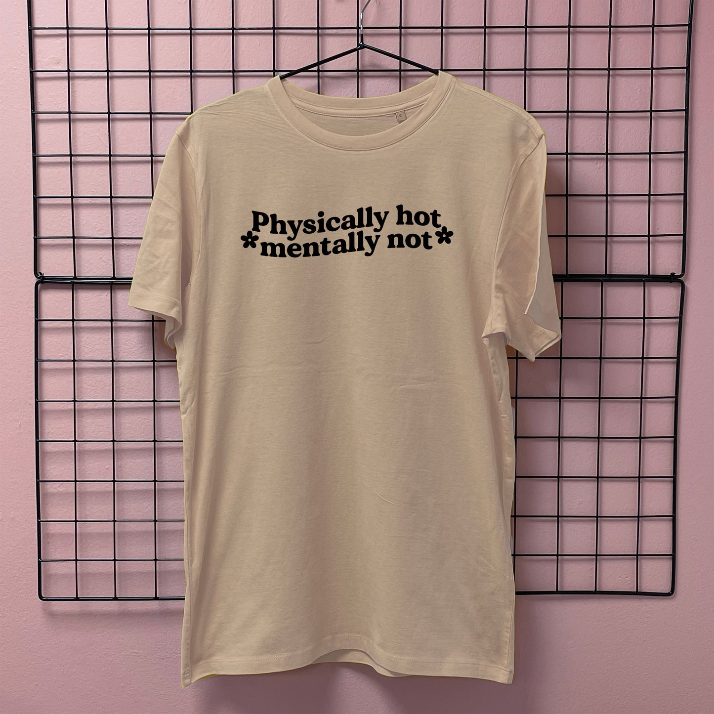 PHYSICALLY HOT MENTALLY NOT T-SHIRT